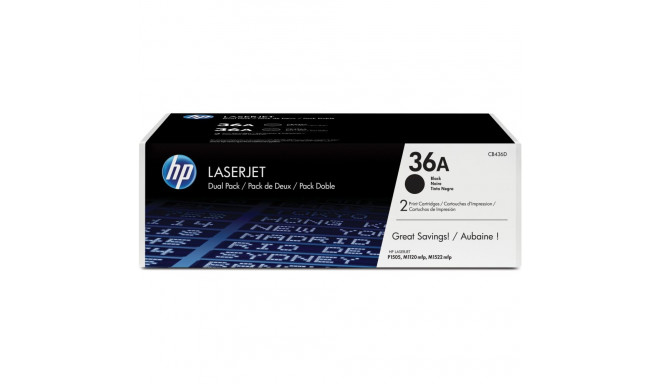 "HP original LaserJet Toner cartridge CB436AD black standard capacity 2 x 2000 pages 2-pack"