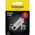 "STICK 8GB USB 2.0 Intenso Basic Line Black/Silver"