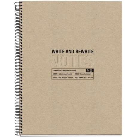 "Miquelrius Notizblock SCHWARZ Recycle A4 80 Blatt (Speditionsversand)"