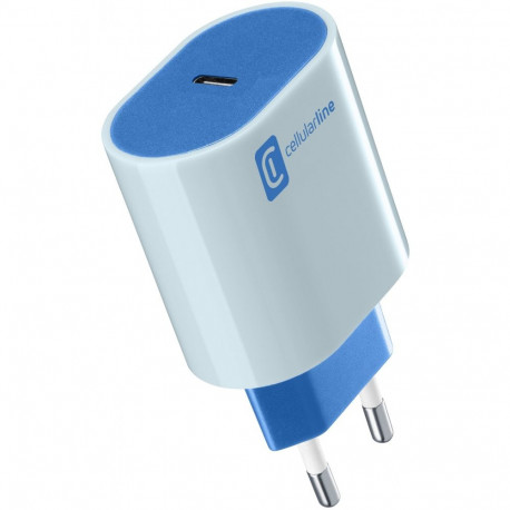 "Cellularline USB-C CHARGER PD 20W BLUE"