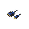 "Logilink HDMI-DVI-Kabel Anschl. 18+1pin St/St 5.00m sw 1.4"