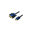 "Logilink HDMI-DVI-Kabel Anschl. 18+1pin St/St 2.00m sw 1.4"
