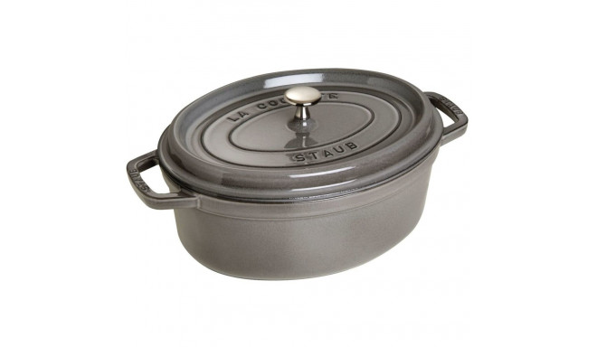 "Staub La Cocotte 31cm oval Graphit-grau. Gusseisen"