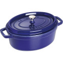 "Staub La Cocotte 29cm oval dunkelblau. Gusseisen"