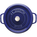 "Staub La Cocotte 24cm rund dunkelblau. Gusseisen"
