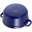 "Staub La Cocotte 24cm rund dunkelblau. Gusseisen"