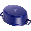 "Staub La Cocotte 29cm oval dunkelblau. Gusseisen"