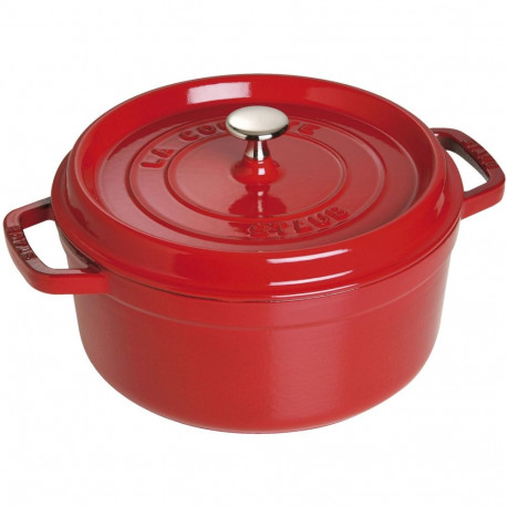 "Staub La Cocotte 24cm rund. Kirsch-rot. Gusseisen"