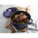 "Staub La Cocotte 24cm rund dunkelblau. Gusseisen"