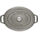 "Staub La Cocotte 29cm oval Graphit-grau. Gusseisen"