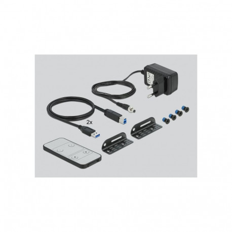 "DELOCK DisplayPort 1.4 KVM Switch 8K 30Hz mit USB 3.0 und Audio"