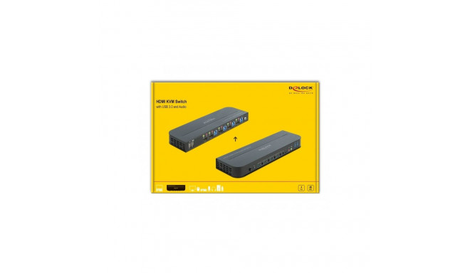 "DELOCK HDMI KVM Switch 4K 60Hz mit USB 3.0 und Audio"