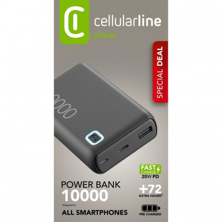 "Cellularline Power Bank ESSENCE Turbo 10000 Black"