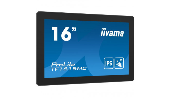 "IIYAMA 39.5cm (15.6"") TF1615MC-B1 16:9 M-Touch VGA+HDMI+DP retail"