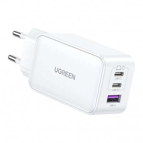 "UGREEN Nexode USB-A+2*USB-C 140W GaN Fast Charger+USB-C Cable wht"