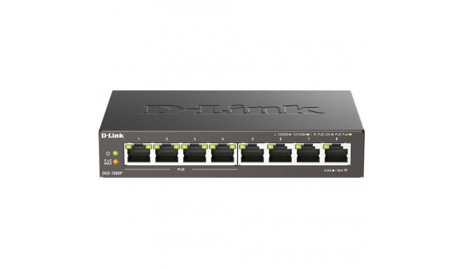 "8P D-Link DGS-1008P/E Metall PoE+"