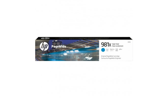 "HP 981X original High Yield Cyan PageWide Cartridge L0R09A"