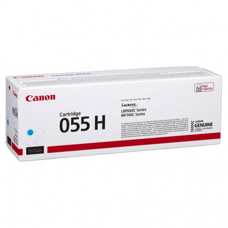 Canon toonerikassett 055 H originaal suure mahutavusega, tsüaan