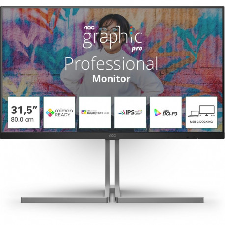"AOC 80.0cm (32"") U32U3CV 16:09 2xHDMI+DP+USB-C 4K IPS bl."
