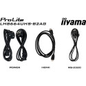 "IIYAMA 217.4cm(85.6"") LH8664UHS-B2AG 16:9 3xHDMI+2xUSB 4K (Speditionsversand)"