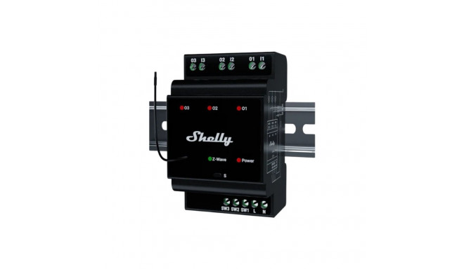 "Shelly Relais ""Wave"" Hutschiene Pro 3 Relais max. 48 A 3 Phasen 3x 16A Z-Wave"