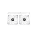 "140mm Thermaltake CT140 Reverse ARGB Sync PC Cooling Fan White 2 Pack"