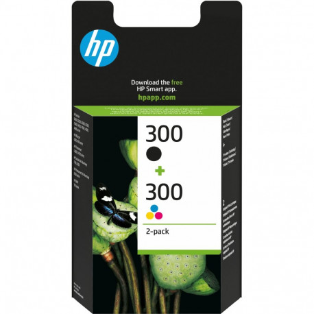 "HP 300 original Ink cartridge CN637EE black and tri-colour standard capacity 2 x 4ml black: 200 pag