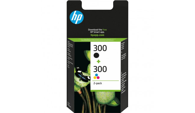 "HP 300 original Ink cartridge CN637EE black and tri-colour standard capacity 2 x 4ml black: 200 pag