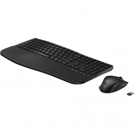 HP 685 Comfort Dual-Mode Keyboard and Mouse Combo, spill resistant - Black - US ENG