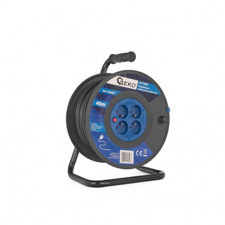 Extension cable reel for powering tools 40m 3x1.5mm² 4 sockets G17509 GEKO