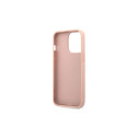 Guess GUHCP13LPSASBPI iPhone 13 Pro / 13 6,1" roosa kõvakaaneline Saffiano triibuline ümbris