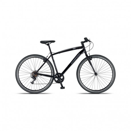 BIKE HYBRID 28 UOMO STEEL 7 GEAR BLACK