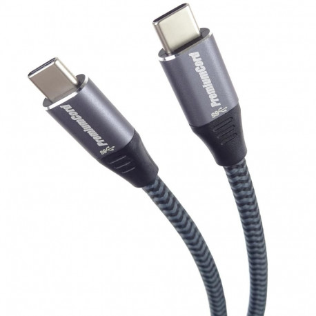 PremiumCord Cable USB 3.2 Gen 1 USB-C male - USB-C male, cotton sleeve, 20cm