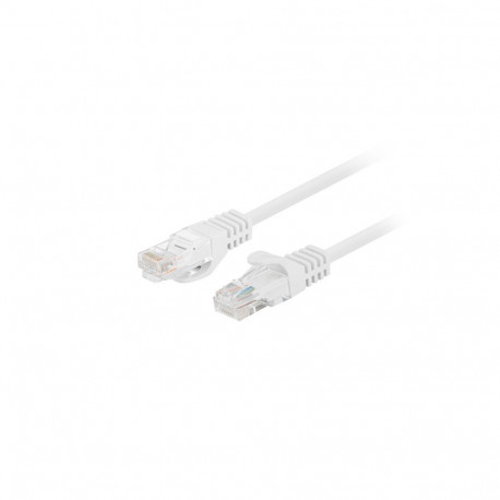 PATCHCORD CAT.5E UTP 0.25M WHITE FLUKE PASSED LANBERG 10-PACK