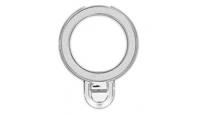 Phone stand CIRCLE GLITTER - stick-on - silver