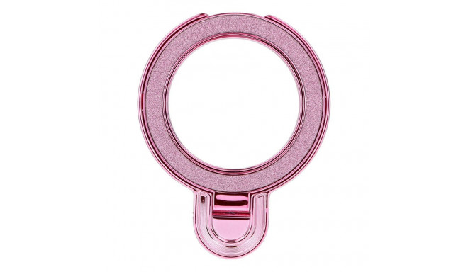 Phone stand CIRCLE GLITTER - stick-on - pink