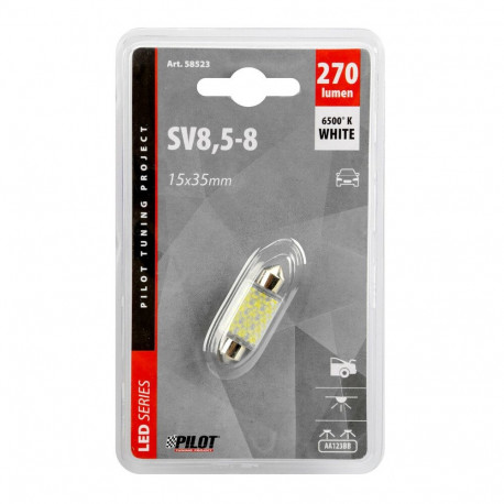 Hüperled pirn 1tk,12V, 27 smd,valge