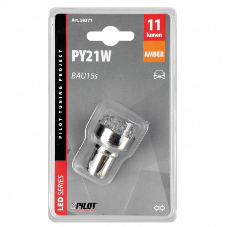 Led pirn 11 ledi, PY21W,BAU15s, 12V