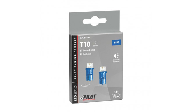 Led pirn 2tk T10, sinine 12V