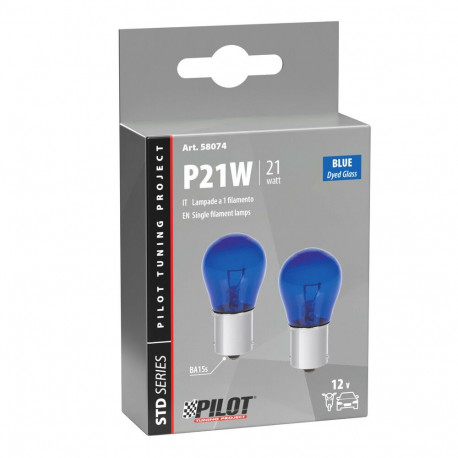 Pirnid 2tk, sinised, P21W - 21W - BA15s