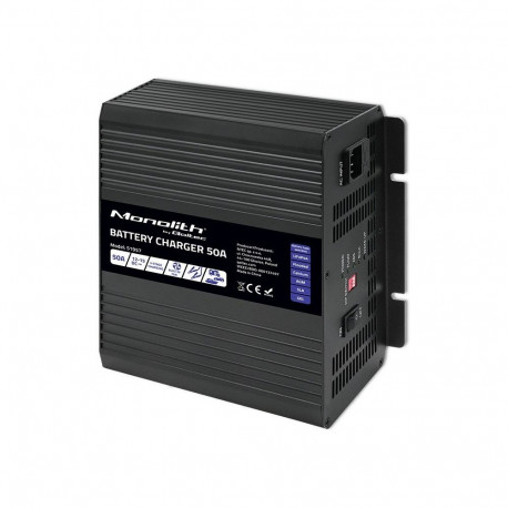 Qoltec intelligentne professionaalne Monolith akulaadija LiFePO4, AGM, GEL, SLA akudele | 50A | 12V