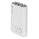 SILICON POWER QS15 valge välisaku 20000 mAh 2x USB QC 3.0 1x USB-C PD (SP20KMAPBKQS150W)