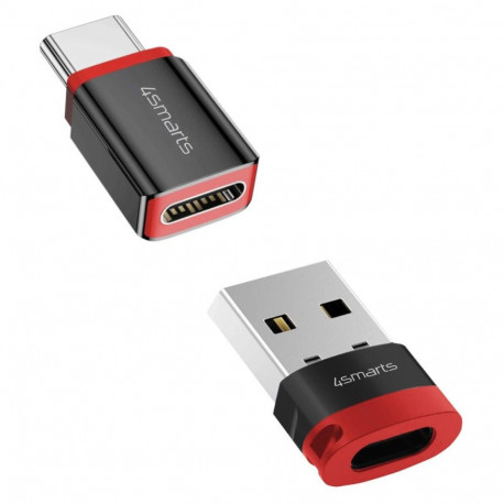 "4smarts USB-C auf USB-A / USB-C Datenblocker Adapter, 2er Set"