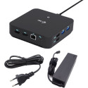 "I-TEC USB-C DS 2 x HDMI 1x DP 1x GLAN 1x USB-C 3.2 3x USB-A 3.2 2x USB 2.0 1x 3.5mm Audio"