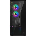 "Arctic Xtender (Black) mirrow black window with GPU vertical mount"