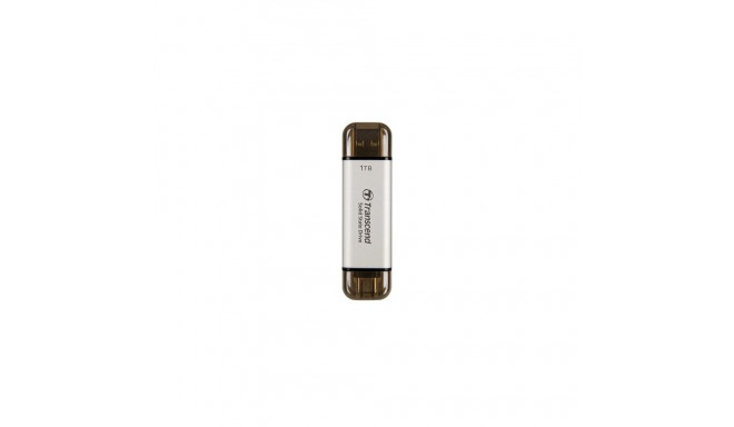 "TRANSCEND ESD310S 1TB External SSD USB 10Gbps Type C/A Silver"