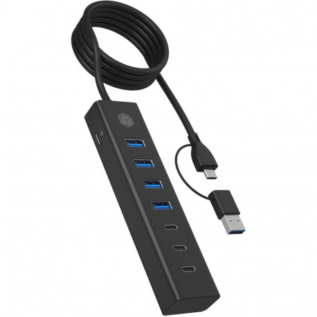 "ICY BOX IB-HUB1737-C3 USB-C/USB-A 3.2 HUB 7-Port 4xUSB-A; 3xUSB-C"