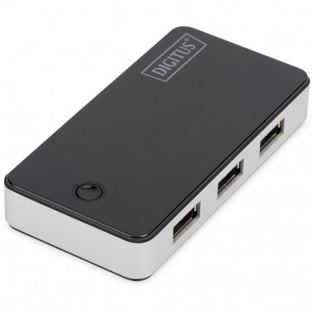 "DIGITUS USB-Hub 4-Port 3.0->4xA3.0 m.Netzteil schwarz"