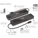 "Club3D USB-C 6in1-HUB >HDMI/2xUSB-C/2xUSB/LAN 8K30Hz PD100W"