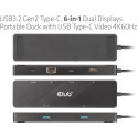 "Club3D USB-C 6in1-HUB >HDMI/2xUSB-C/2xUSB/LAN 8K30Hz PD100W"